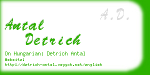 antal detrich business card